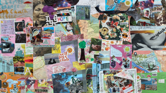 A collage of all the art created